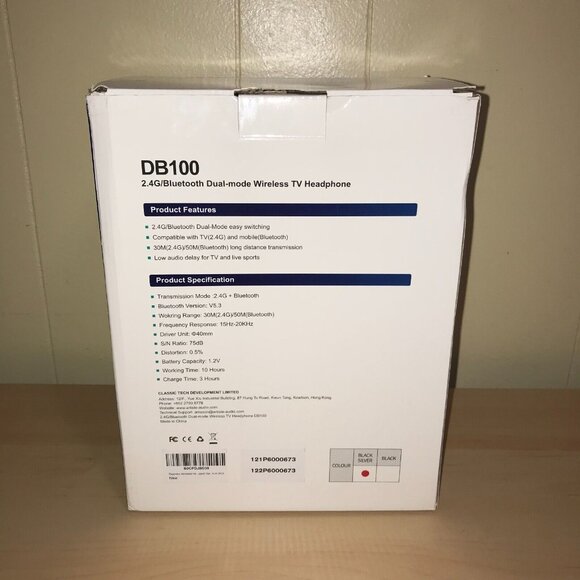 Daysnew DB100 Wireless Headphones For Tv Watching,Charging Dock & RF Transmitter - Picture 4 of 15